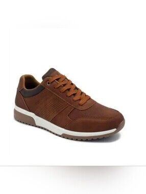 New Akademiks Point 2.0 Court Sneakers Men's Brown Tan Casual Shoes Size 9